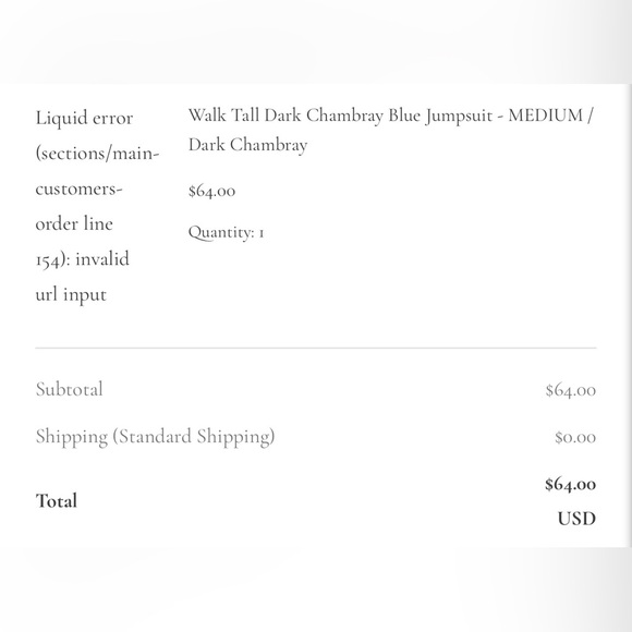 Red Dress Boutique- Walk Tall Dark Chambray Blue Jumpsuit- medium- dark chambray - Picture 6 of 6